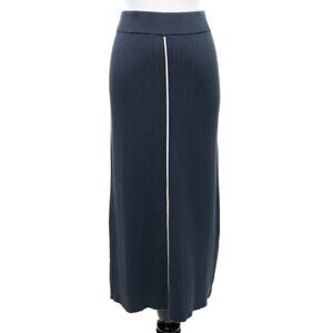 Revolve One Grey Day Silk Blend Sweater Skirt In Blue Size Medium